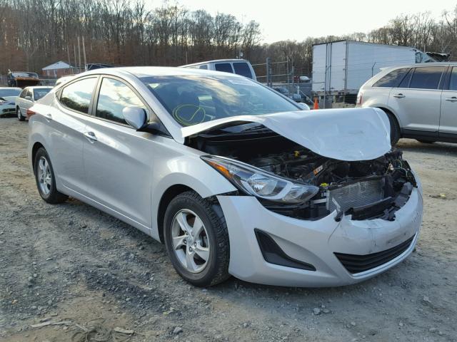 5NPDH4AEXEH493515 - 2014 HYUNDAI ELANTRA SE SILVER photo 1