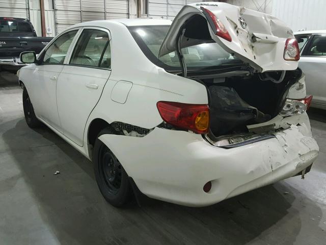 1NXBU40E09Z033971 - 2009 TOYOTA COROLLA BA WHITE photo 3