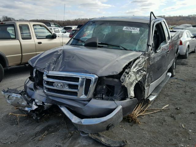 1FTPX14V48FD66780 - 2008 FORD F150 GRAY photo 2