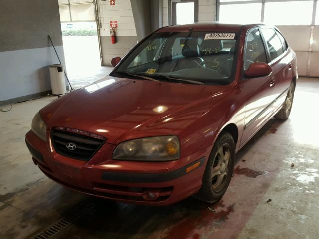 KMHDN56D64U127341 - 2004 HYUNDAI ELANTRA GL RED photo 2