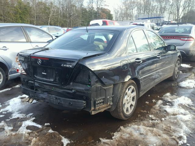 WDBRF92H76F744244 - 2006 MERCEDES-BENZ C GENERATI BLACK photo 4