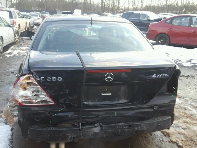 WDBRF92H76F744244 - 2006 MERCEDES-BENZ C GENERATI BLACK photo 9