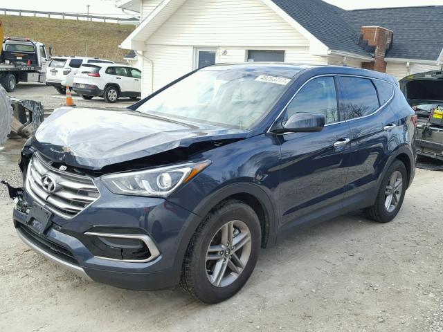 5NMZT3LBXHH037663 - 2017 HYUNDAI SANTA FE S BLUE photo 2