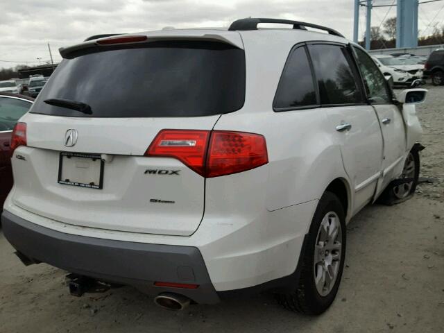 2HNYD28669H505488 - 2009 ACURA MDX TECHNO WHITE photo 4