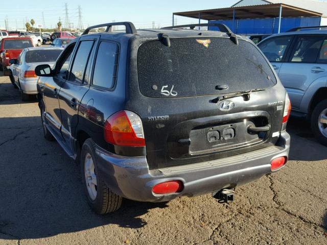 KM8SC13EX3U567256 - 2003 HYUNDAI SANTA FE G BLACK photo 3