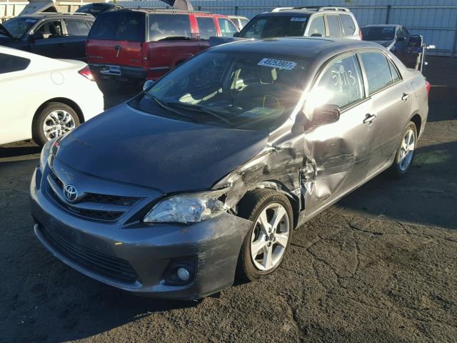 5YFBU4EE2CP062390 - 2012 TOYOTA COROLLA BA GRAY photo 2