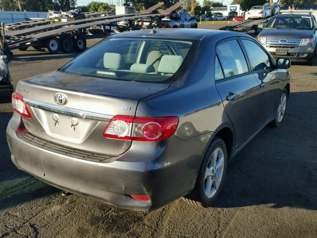 5YFBU4EE2CP062390 - 2012 TOYOTA COROLLA BA GRAY photo 4