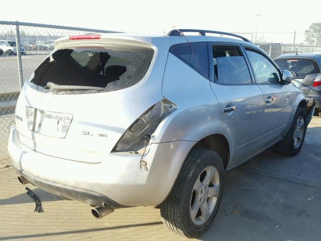 JN8AZ08WX3W236003 - 2003 NISSAN MURANO SL SILVER photo 4