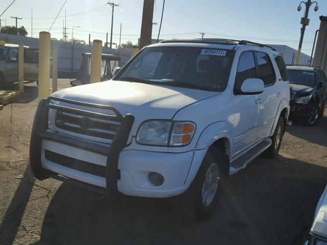 5TDBT48A72S092924 - 2002 TOYOTA SEQUOIA LI WHITE photo 2