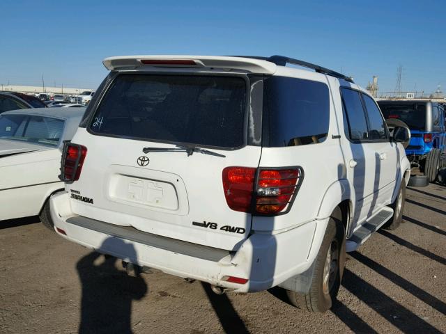 5TDBT48A72S092924 - 2002 TOYOTA SEQUOIA LI WHITE photo 4