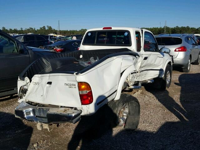 4TAWN72N0XZ486856 - 1999 TOYOTA TACOMA XTR WHITE photo 4