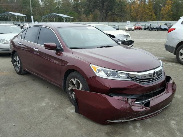 1HGCR2F37GA216126 - 2016 HONDA ACCORD LX BURGUNDY photo 1