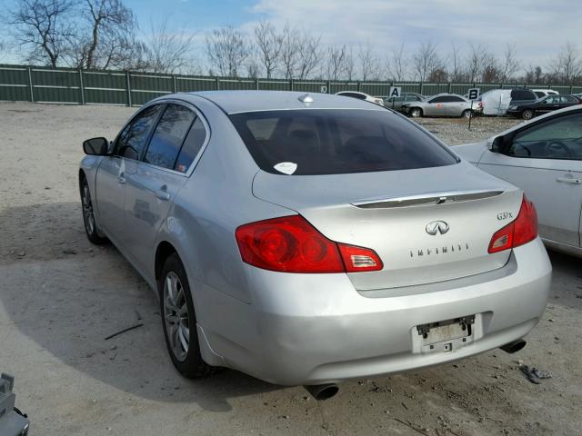 JNKCV61F39M053624 - 2009 INFINITI G37 SILVER photo 3