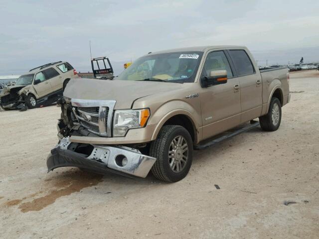1FTFW1CT1BFB23441 - 2011 FORD F150 SUPER GOLD photo 2