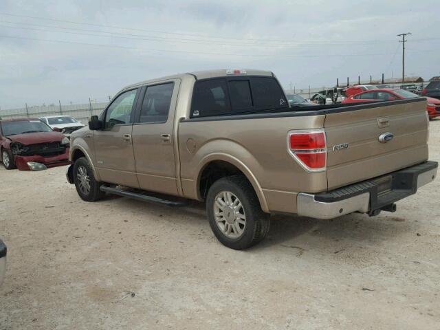 1FTFW1CT1BFB23441 - 2011 FORD F150 SUPER GOLD photo 3