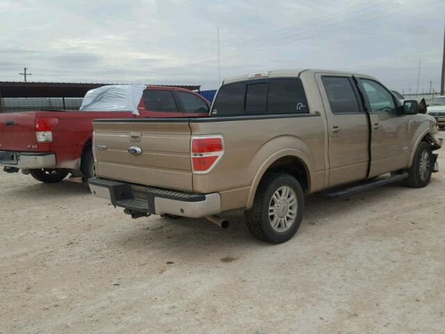 1FTFW1CT1BFB23441 - 2011 FORD F150 SUPER GOLD photo 4