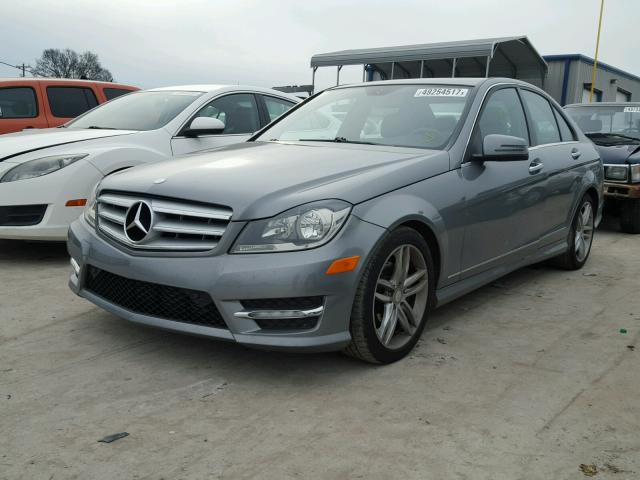 WDDGF4HB3DA774095 - 2013 MERCEDES-BENZ C 250 GRAY photo 2