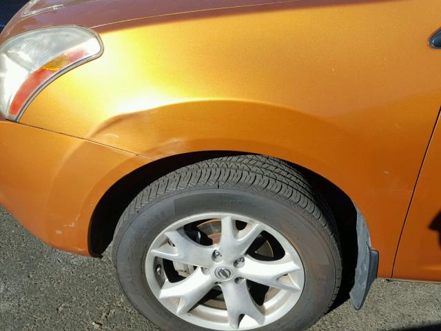 JN8AS58T48W000929 - 2008 NISSAN ROGUE S ORANGE photo 9