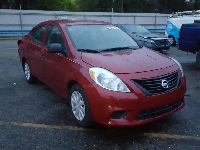 3N1CN7AP5EL836225 - 2014 NISSAN VERSA S RED photo 1