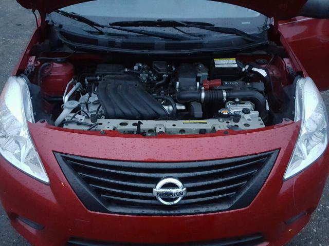 3N1CN7AP5EL836225 - 2014 NISSAN VERSA S RED photo 7