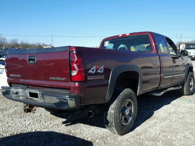 1GCHK29275E226902 - 2005 CHEVROLET SILVERADO BURGUNDY photo 4