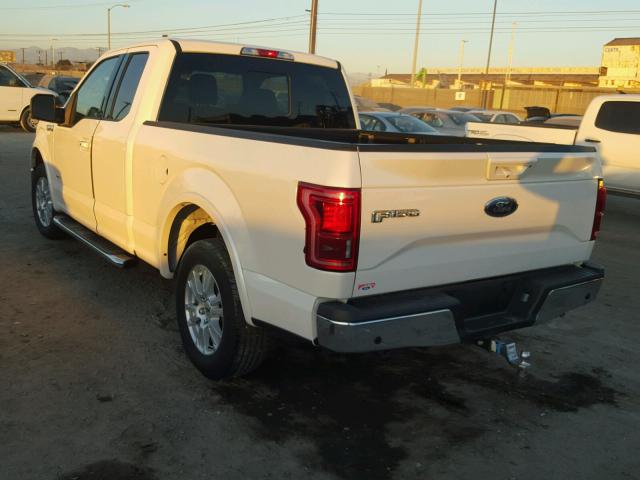 1FTEX1CP0GFA51389 - 2016 FORD F150 SUPER WHITE photo 3