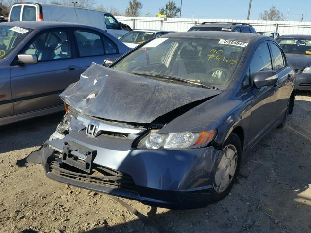 JHMFA36288S021940 - 2008 HONDA CIVIC HYBR BLUE photo 2