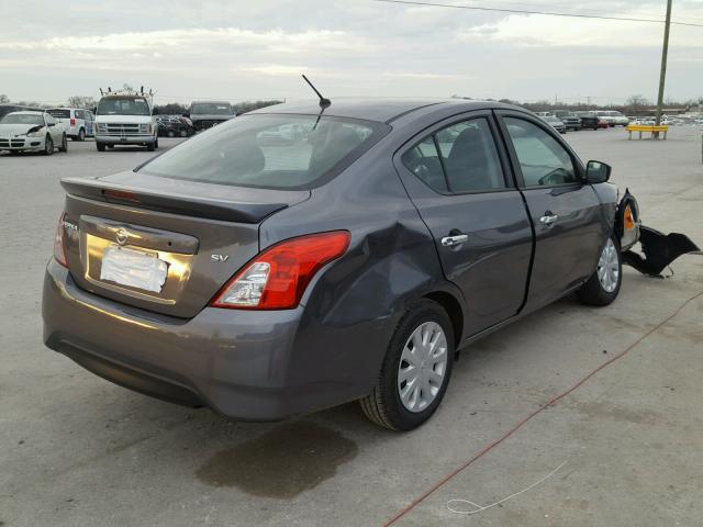 3N1CN7AP1HL896670 - 2017 NISSAN VERSA S GRAY photo 4