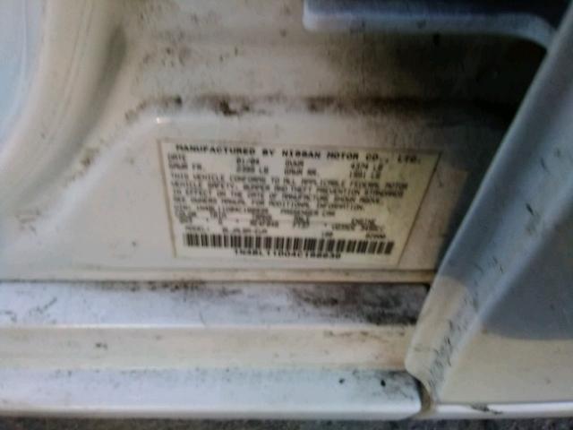 1N4BL11D04C188939 - 2004 NISSAN ALTIMA SE WHITE photo 10