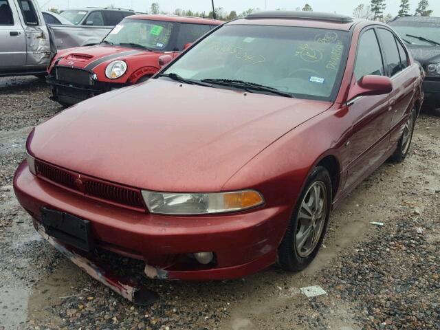 4A3AA46HX1E091494 - 2001 MITSUBISHI GALANT ES RED photo 2