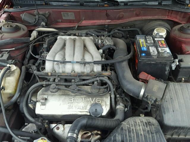 4A3AA46HX1E091494 - 2001 MITSUBISHI GALANT ES RED photo 7