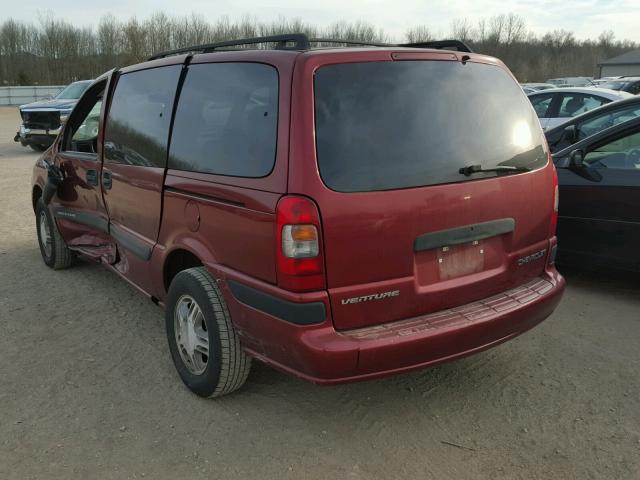 1GNDX03E22D126111 - 2002 CHEVROLET VENTURE MAROON photo 3