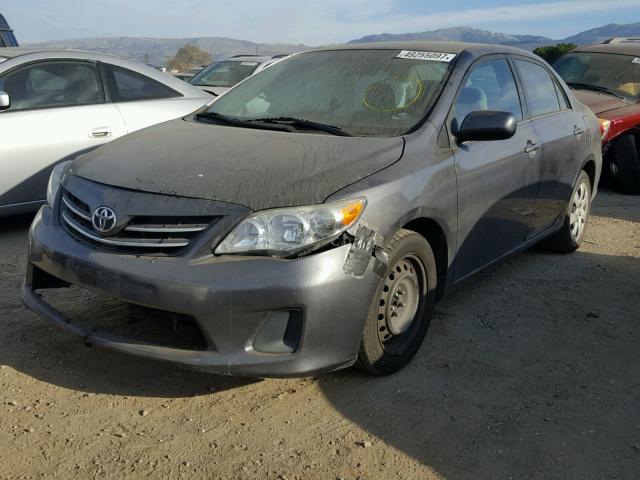 5YFBU4EE3DP204098 - 2013 TOYOTA COROLLA BA GRAY photo 2