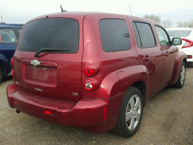 3GNDA13D78S561388 - 2008 CHEVROLET HHR LS RED photo 4