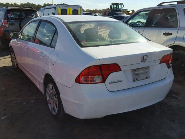 1HGFA16528L070823 - 2008 HONDA CIVIC LX WHITE photo 3