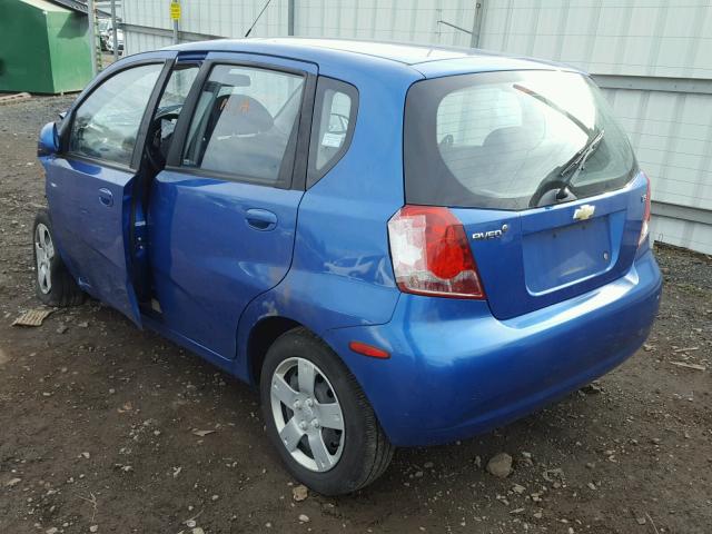 KL1TD666X8B027553 - 2008 CHEVROLET AVEO BASE ლურჯი ფოტო 3