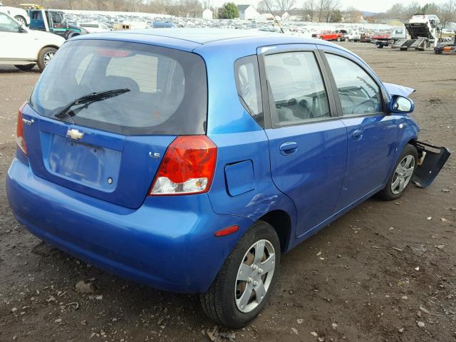 KL1TD666X8B027553 - 2008 CHEVROLET AVEO BASE ლურჯი ფოტო 4