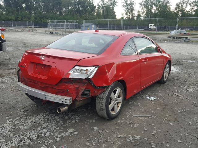 2HGFG12948H543772 - 2008 HONDA CIVIC EXL 红色 照片 4