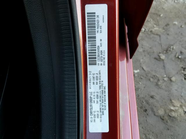 1C3CCBBG4CN249584 - 2012 CHRYSLER 200 TOURIN RED photo 10