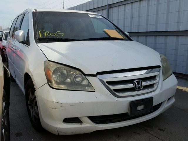 5FNRL38425B403798 - 2005 HONDA ODYSSEY EX WHITE photo 1