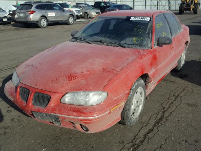 1G2NE52T3VC750756 - 1997 PONTIAC GRAND AM S RED photo 2