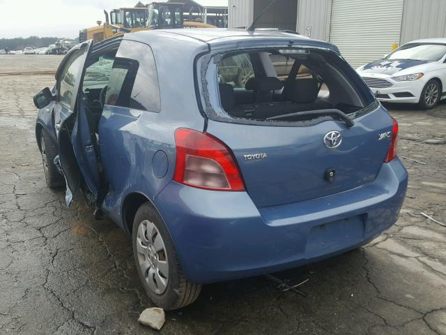 JTDJT923585164950 - 2008 TOYOTA YARIS BLUE photo 3