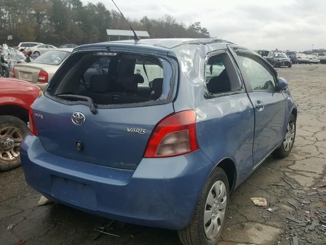 JTDJT923585164950 - 2008 TOYOTA YARIS BLUE photo 4