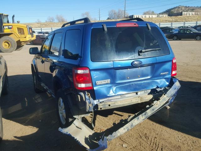 1FMCU93158KD49628 - 2008 FORD ESCAPE XLT BLUE photo 3