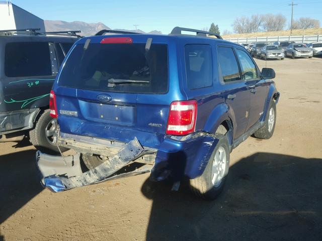 1FMCU93158KD49628 - 2008 FORD ESCAPE XLT BLUE photo 4