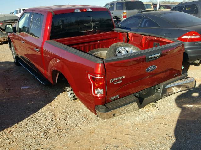 1FTEW1C8XGKE12310 - 2016 FORD F150 SUPER RED photo 3