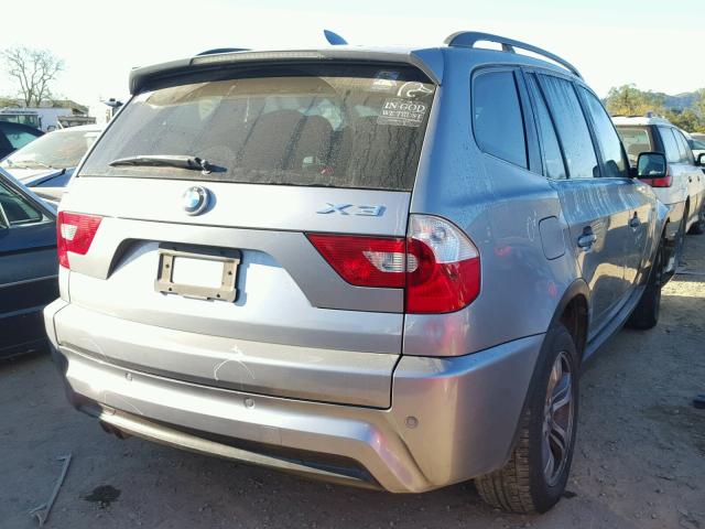 WBXPA93486WG90364 - 2006 BMW X3 3.0I SILVER photo 4