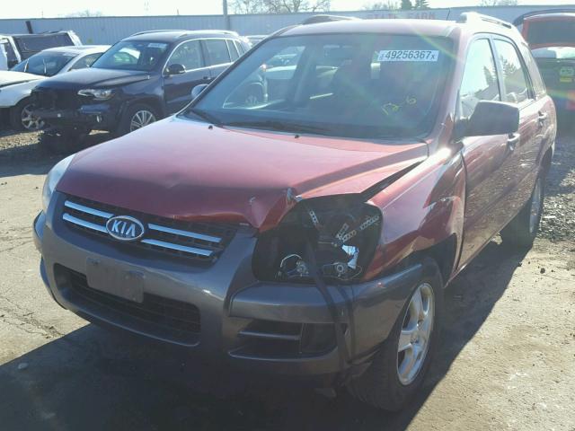 KNDJF724487529465 - 2008 KIA SPORTAGE L RED photo 2