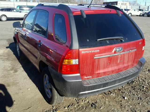 KNDJF724487529465 - 2008 KIA SPORTAGE L RED photo 3