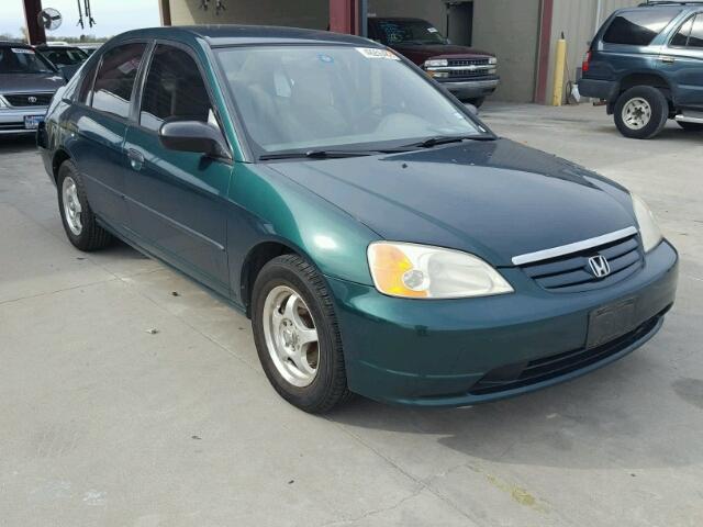 1HGES15251L026630 - 2001 HONDA CIVIC DX GREEN photo 1